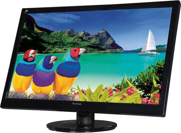 ViewSonic VA2746-LED is a 27” (27” viewable) widescreen monitor with a LED backlight and a glossy - Full HD 1920x1080 - VGA/DVI - GRADE A