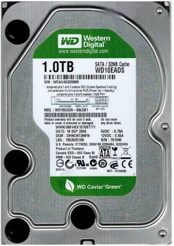 Western Digital WD10EADS – 1TB Green Series SATA Hard Drive