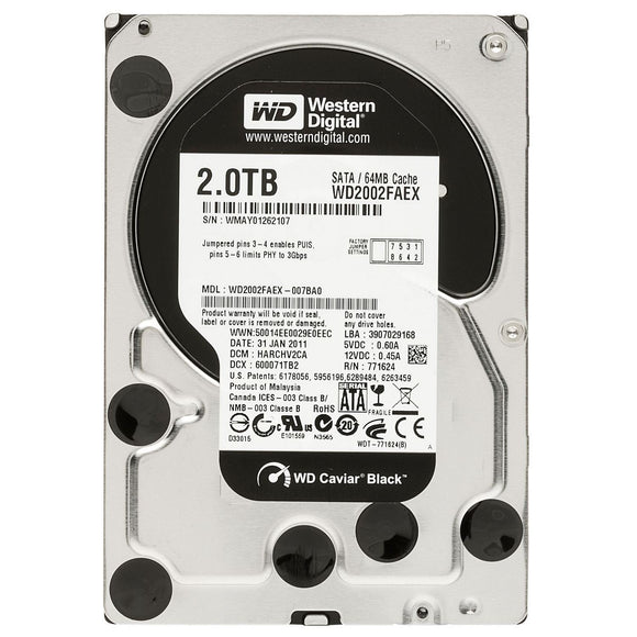 Western Digital Caviar Black DC2002FAEX – 2TB, 7200 RPM SATA Hard Drive