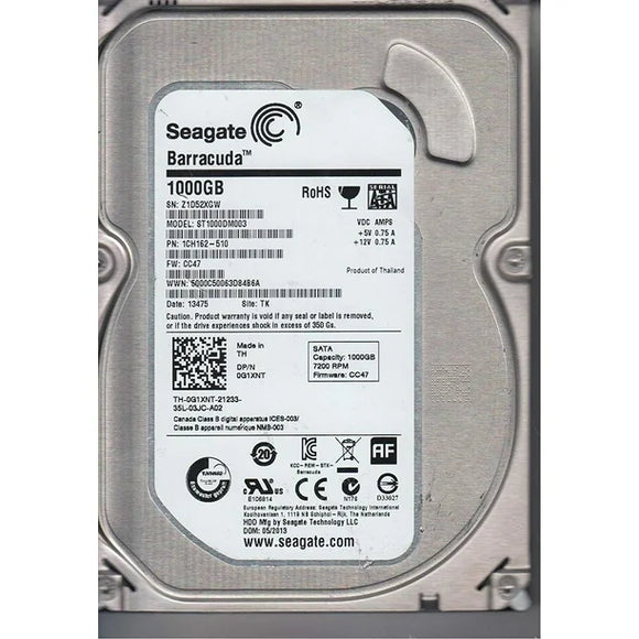 Seagate Barracuda ST1000DM003 1TB SATA Hard Drive