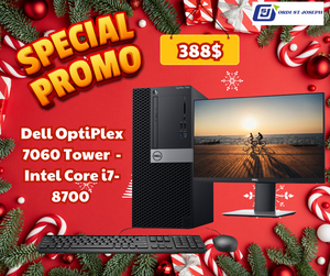 Tour Dell OptiPlex 7060 - Gaming - Intel Core i7-8700 à 3,20 GHz - 16 Go - SSD 512 Go - DISPLAY PORT (2X)