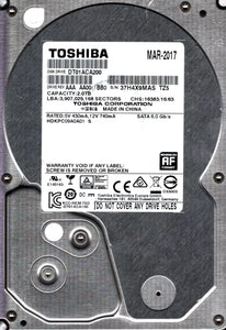 Toshiba 3.5-Inch 2TB 7200 RPM SATA3/SATA 6.0 GB/s 64MB Hard Drive DT01ACA200