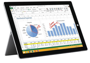 TABLET - MICROSOFT SURFACE PRO 3 - INTEL CORE, I5, 4TH GENERATION, 4GB MEMORY, 120GB SSD - GRABE B